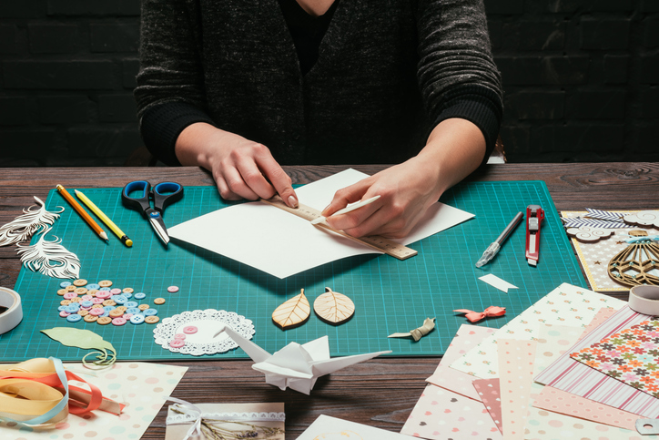 Person doing crafts